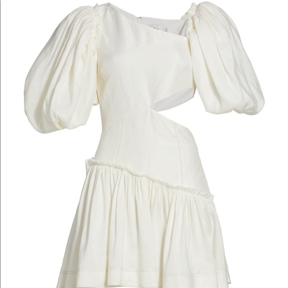 knee length dresses for ladies Blue & White Floral Fit-and-Flare Mini Dress